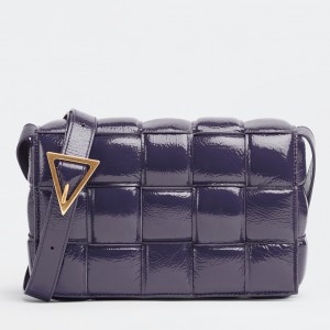 Bottega Veneta Padded Cassette Bag In Purple Intrecciato Deerskin