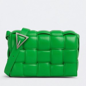 Bottega Veneta Padded Cassette Bag In Parakeet Intrecciato Lambskin