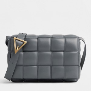 Bottega Veneta Padded Cassette Bag In Thunder Intrecciato Lambskin