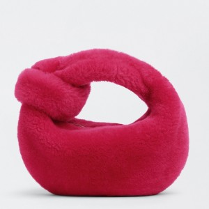 Bottega Veneta Jodie Mini Bag in Red Shearling