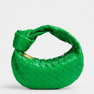Bottega Veneta Jodie Mini Bag in Green Intrecciato Lambskin
