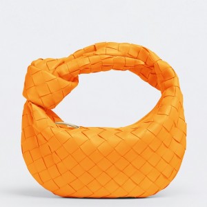 Bottega Veneta Jodie Mini Bag in Orange Intrecciato Lambskin