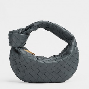 Bottega Veneta Jodie Mini Bag in Thunder Intrecciato Lambskin