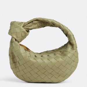 Bottega Veneta Jodie Mini Bag in Travertine Intrecciato Lambskin