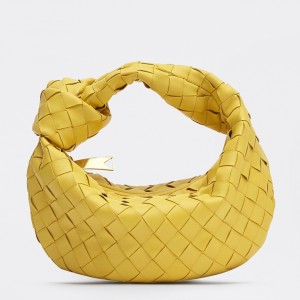 Bottega Veneta Jodie Mini Bag in Yellow Intrecciato Lambskin