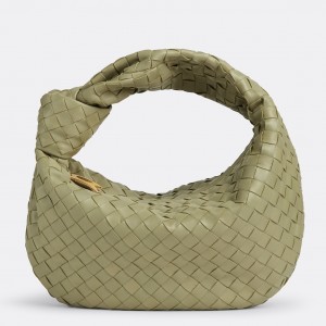 Bottega Veneta Jodie Teen Bag in Travertine Intrecciato Lambskin