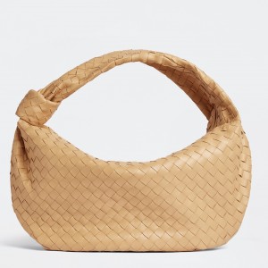 Bottega Veneta Jodie Small Bag in Almond Intrecciato Lambskin