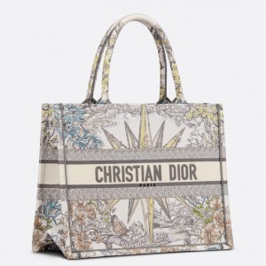 Dior Medium Book Tote Bag In Multicolor Rêve d'Infini Embroidery