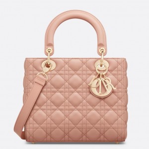 Dior Lady Dior Medium Bag in Blush Cannage Lambskin