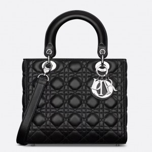 Dior Lady Dior Medium Bag in Noir Cannage Lambskin