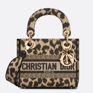 Dior Lady D-Lite Mini Bag in Beige Multicolor Mizza Embroidery