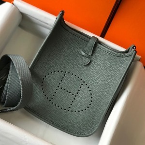 Hermes Mini Evelyne 16 Amazone Bag in Vert Amande Clemence Leather