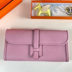 Hermes Jige Elan 29 Clutch Bag In Mauve Sylvestre Swift Calfskin