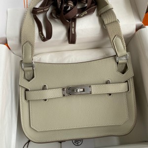 Hermes Jypsiere Mini Handmade Bag In Grey Swift Calfskin