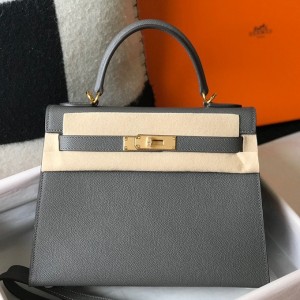 Hermes Kelly 28cm Sellier Bag in Etain Epsom Leather with GHW