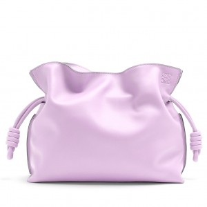 Loewe Flamenco Clutch Bag In Bloom Orchid Calfskin