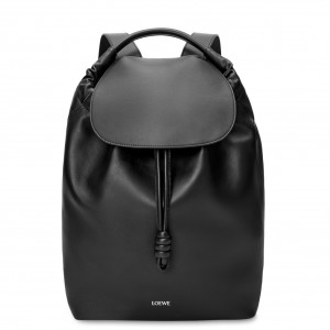 Loewe Flamenco Backpack in Black Supple Calfskin