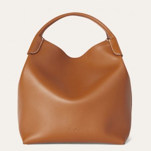 Loro Piana Bale Large Bag in Brown Smooth Calfskin