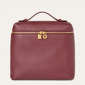 Loro Piana Extra Pocket Backpack in Bordeaux Grained Calfskin