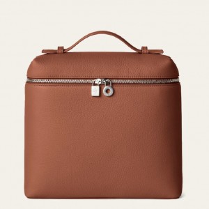 Loro Piana Extra Pocket Backpack in Kummel Grained Calfskin