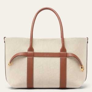 Loro Piana Ghiera Small Shopper in Canvas