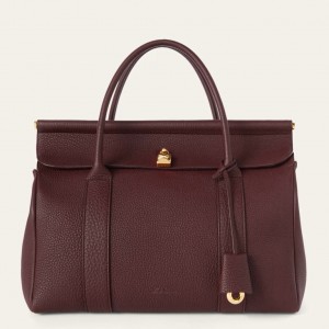 Loro Piana Loom L32 Bag in Burgundy Grained Leather