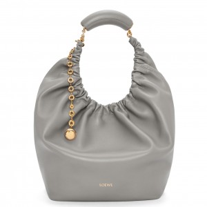 Loewe Medium Squeeze Bag in Clay Green Nappa Lambskin