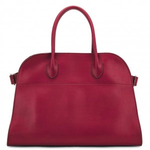 The Row Margaux 12 Top Handle Bag in Red Leather