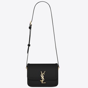 Saint Laurent Solferino Small Bag in Black Calfskin