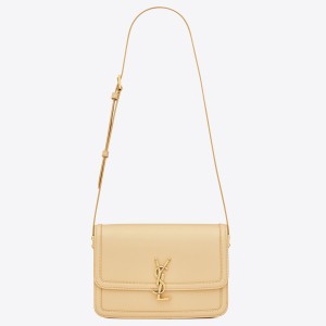 Saint Laurent Solferino Medium Bag In Beige Calfskin