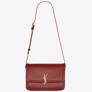 Saint Laurent Solferino Medium Bag In Red Calfskin