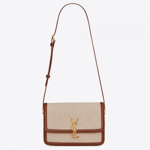 Saint Laurent Solferino Medium Bag In Canvas