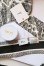 Dior Plan de Paris Mitzah Scarf in White and Black Silk Twill