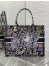 Dior Medium Book Tote Bag in Black Millefiori Unicorn Embroidery