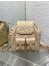 Dior Caro Medium Backpack in Beige Macrocannage Lambskin