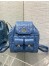 Dior Caro Medium Backpack in Blue Macrocannage Lambskin