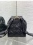 Dior Caro Medium Backpack in Black Macrocannage Lambskin