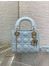 Dior Lady Dior Mini Bag with Chain in Pale Blue Cannage Lambskin