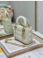 Dior Lady Dior Mini Bag with Chain in White Cannage Lambskin