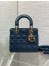Dior Small Lady Dior My ABCDior Bag in Navy Blue Lambskin