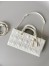 Dior Lady D-Joy Medium Bag In White Calfskin with Diamond Motif