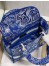 Dior Lady D-Lite Medium Bag In Fluorescent Blue Toile de Jouy Reverse Embroidery