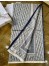 Dior Oblique Denim Shawl in Denim Blue Wool and Cashmere