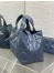 Dior Toujours Medium Bag in Blue Macrocannage Calfskin