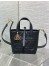 Dior Toujours Vertical Small Tote Bag in Black Macrocannage Calfskin