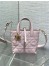 Dior Toujours Vertical Small Tote Bag in Pink Macrocannage Calfskin