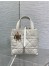 Dior Toujours Vertical Small Tote Bag in White Macrocannage Calfskin