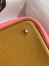 Hermes Picotin Lock 22 Bicolor Handmade Bag in Sesame and Rose Azalee Clemence Leather