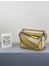 Loewe Puzzle Mini Bag In Ochre/White/Yellow Calfskin
