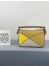 Loewe Puzzle Mini Bag In Ochre/White/Yellow Calfskin